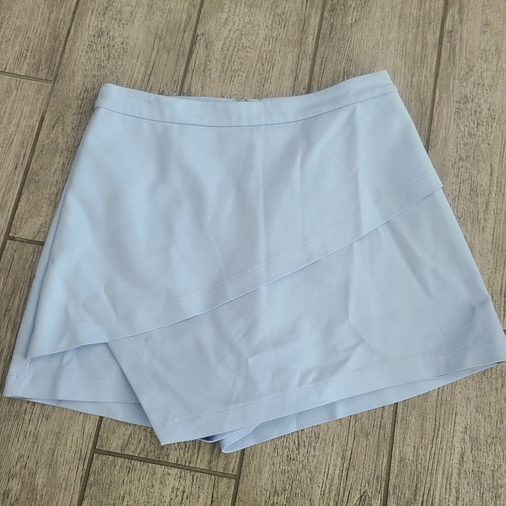 Gianni Bini Asymmetrical Skort Light Blue Size Women's Small